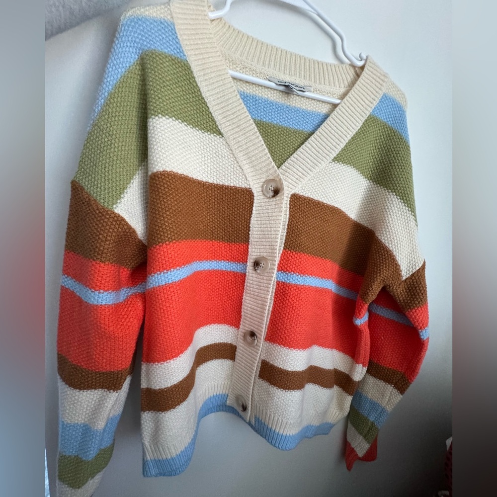 DAVI & DANI Multicolor Striped Cardigan